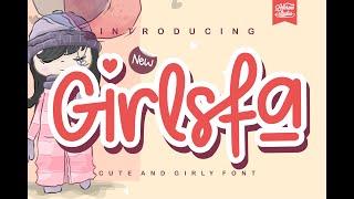 Girlsfa - Cute and Girly Monoline Font