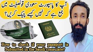 Saudi Consulate Main Passport Jama Hua Hai Ya Nahi | Step-by-Step Guide | Consulate Submission Check