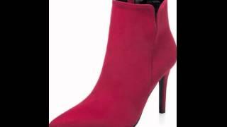 Autumn and winter side zipper high heel ankle boots.avi