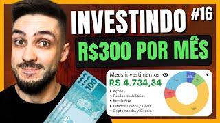 INVESTINDO COM POUCO DINHEIRO | COMO MONTAR UMA CARTEIRA DE INVESTIMENTOS DO ZERO COM R$300 POR MÊS