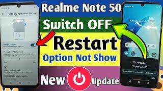 Realme Note 50 power off Restart option not show