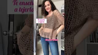 Fresca, holgada y hermosa blusa veraniega a crochet ️