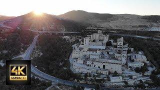 Lugares abandonados: antigua cementera de Buñol (Valencia) a vista de drone - 4K