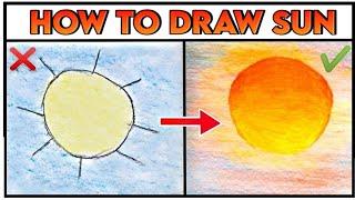 How to draw sun | How to draw sun for begginers | easy tutorial | canvas arts