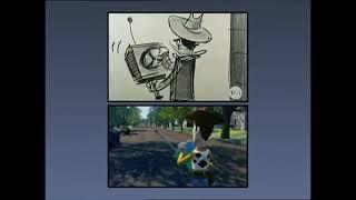 Toy Story RC Chase Scene - Storyboard Comparison! "with Early: 27th July 1995 audio."