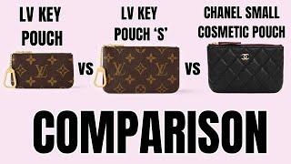 COMPARING THE LOUIS VUITTON KEY POUCH S, LOUIS VUITTON KEY POUCH AND CHANEL SMALL COSMETIC POUCH