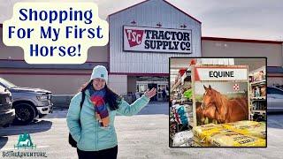 My Tractor Supply Horse Shopping Haul! Muck Boots, Brushes, Snacks + MORE! Shop For My First Horse️