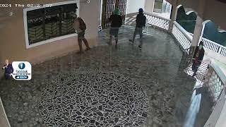 CCTV captured four men attempting to break into a home along Mausica Road in D’abadie on Thursday