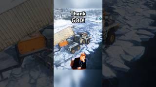 Close Call with Sleiter MFK816 - SnowRunner Season 15 #snowrunner #gaming #shorts