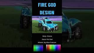 Fire God Design- Rocket League #shorts