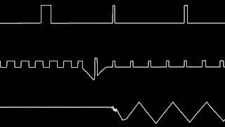 C64 Matt Gray's Driller loader theme oscilloscope view