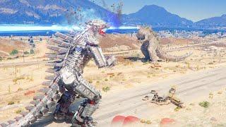 GTA 5 - Godzilla and Mechagodzilla mod gameplay