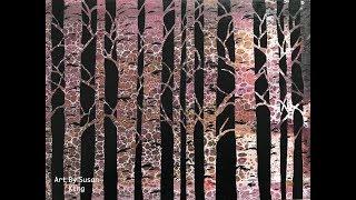 (118) Acrylic Swipe Birch Tree Tutorial