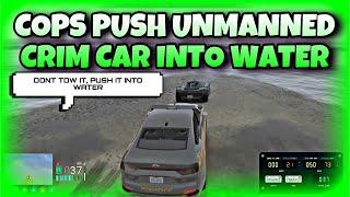 Cops Push Unmanned Crim Car Into Water (Cypress Chase) | NoPixel GTA RP | NoPixel Clips