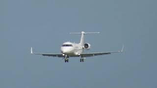 RARE Bombardier Challenger 605 Landing At Prestwick Airport! REG: C-FBQM