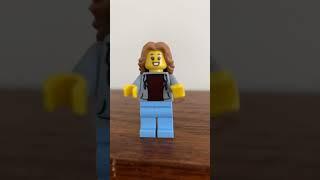 Stop motion test: putting on a wig #shortsyoutube #legostopmotion