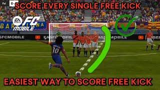 HOW TO SCORE EVERY SINGLE FREE KICK IN FC MOBILE | EASIEST TRICK TO SCORE FREE KICKS#foryou #viral