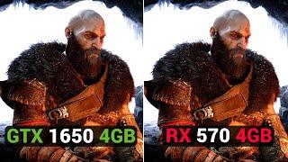 Nvidia GTX 1650 vs AMD RX 570 4GB New Games Test (2024)