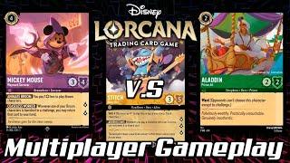 The Disney Lorcana MULTIPLAYER Battle! (Tutorial)