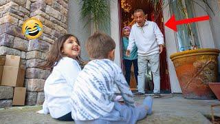 Leaving my kids on their Grandparents' Doorstep Prank️