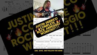 Justin Derrico complete  rock arpeggio workout with tabs