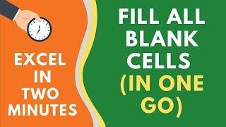 How to FILL BLANK CELLS in Excel (with 0 or Text or Formula)