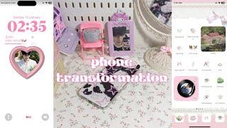 phone transformation  fairy coquette theme, wallpaper, icons, widgets, phone case