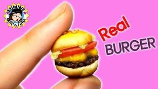Real Mini Cooking 미니어쳐 진짜요리!! 햄버거 만들기(빵도 구웠어요ㅇㅇ) / 미미네 미니어쳐