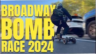 Can We Conquer NYC's Broadway Bomb on Electric Skateboards?