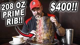 My BIGGEST Food Challenge EVER?? Ward's 200oz Prime Rib Steak Challenge Costs $400 if You Fail!!