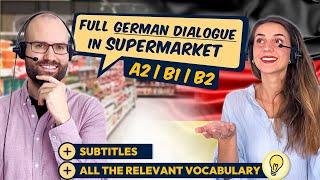 German Conversation for Supermarket (A2, B1, B2)  | Food Counter, Finding Products, Checkout