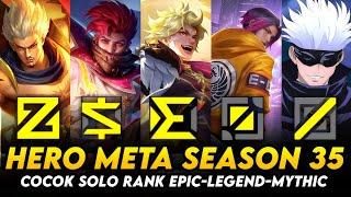 BEST META HERO SOLO RANK EARLY SEASON 35 MOBILE LEGENDS! RECOMMENDATION OF RELATED HEROES SEASON 35