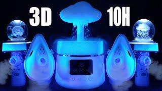 ASMR Aerosol 3D Nebulizers and Soothing Rain. Amazing white noise for sleeping