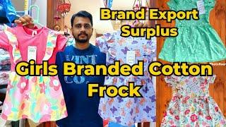 Girls Branded Cotton Frock Export Surplus Wholesale | Kids Wear Bulk Supply