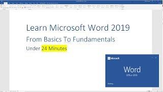 Learn Microsoft Word 2019 - From Basics to the Fundamentals