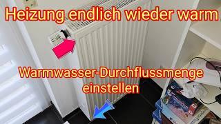 Heizung wird nicht warm? Heizkörper Durchfluss einstellen, Voreinstellbares  Thermostat-Ventil