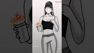 girl Drawing #imranartgallery #drawingtutorial #howtodraw #youtubereels