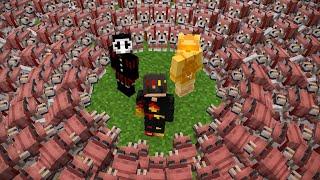 1000 Armored Wolves VS Minecraft SMP