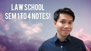 LAW SCHOOL: HOW I MAKE NOTES + ALL SEM 1 - 4 NOTES