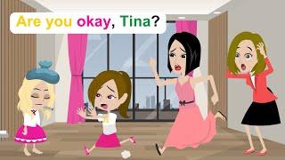 Ella takes care of Tina - Funny English Animated Story - Ella English