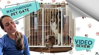 Walkthrough Pet Gate with Cat Door