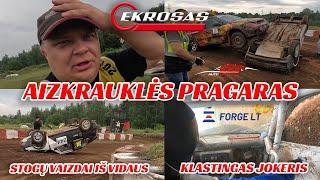 EKROSAS 2024 | #15 AIZKRAUKLĖS PRAGARAS. SUVOLIOTI TRYS KOMANDOS AUTOMOBILIAI