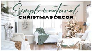 Living Room Christmas Decor ~ Natural Christmas Decor ~ DIY Christmas Decor ~ Natural Winter Decor