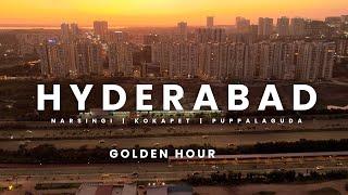 Hyderabad Drone Shot | Golden Hour | Narsingi | Kokapet | Puppalaguda | Sunset #hyderabadrealestate