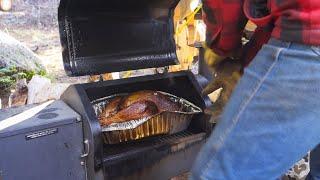 Cooking a Turkey while Camping - Friendsgiving 2024