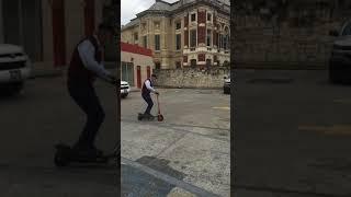 Seventy-Six-Year-Old Risks Life on Electric Scooter in San Antonio, Nov. 17, 2018