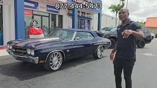 877-544-8473 22" Forgiato Dierezione Rims Chrome Rims Classic 1970 Chevelle SS Frame Off Restoration