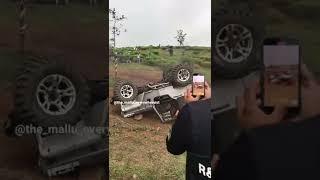 At MMJ estate off road event dnf jeep accident #mahindra #jeepmodification