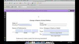 How to Fill Out a Name Change Form and Petition