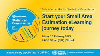 UN54SC side event: Start your Small Area Estimation eLearning journey today